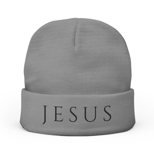 "Jesus" Knit Beanie (Embroidery)