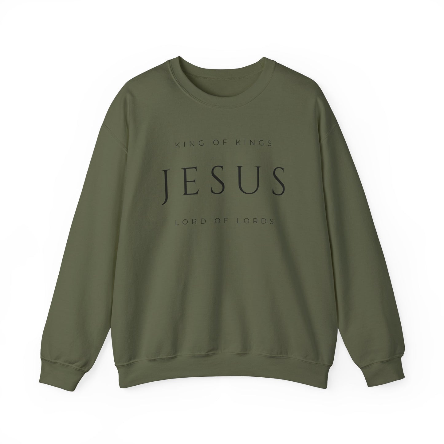 Christian Crewneck Sweatshirt - King of Kings, Jesus, Lord of Lords