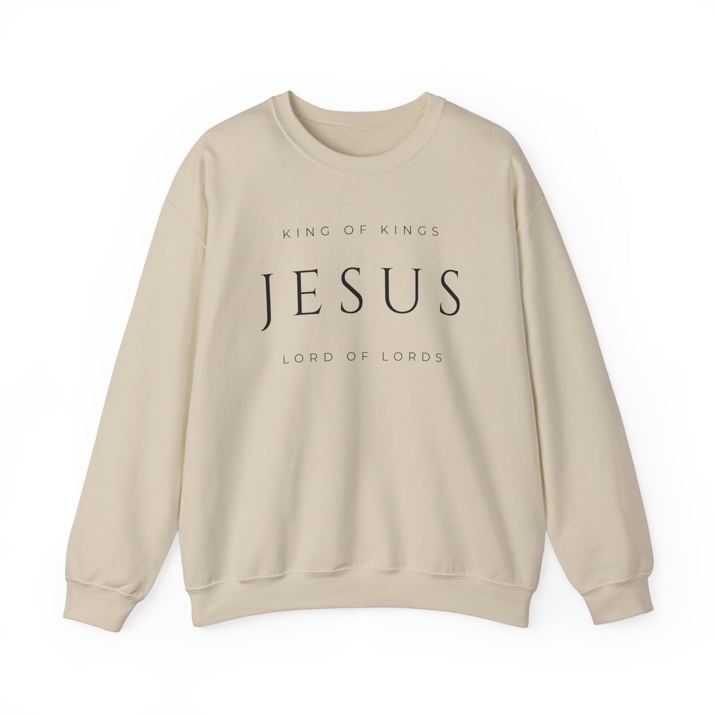 Christian Crewneck Sweatshirt - King of Kings, Jesus, Lord of Lords