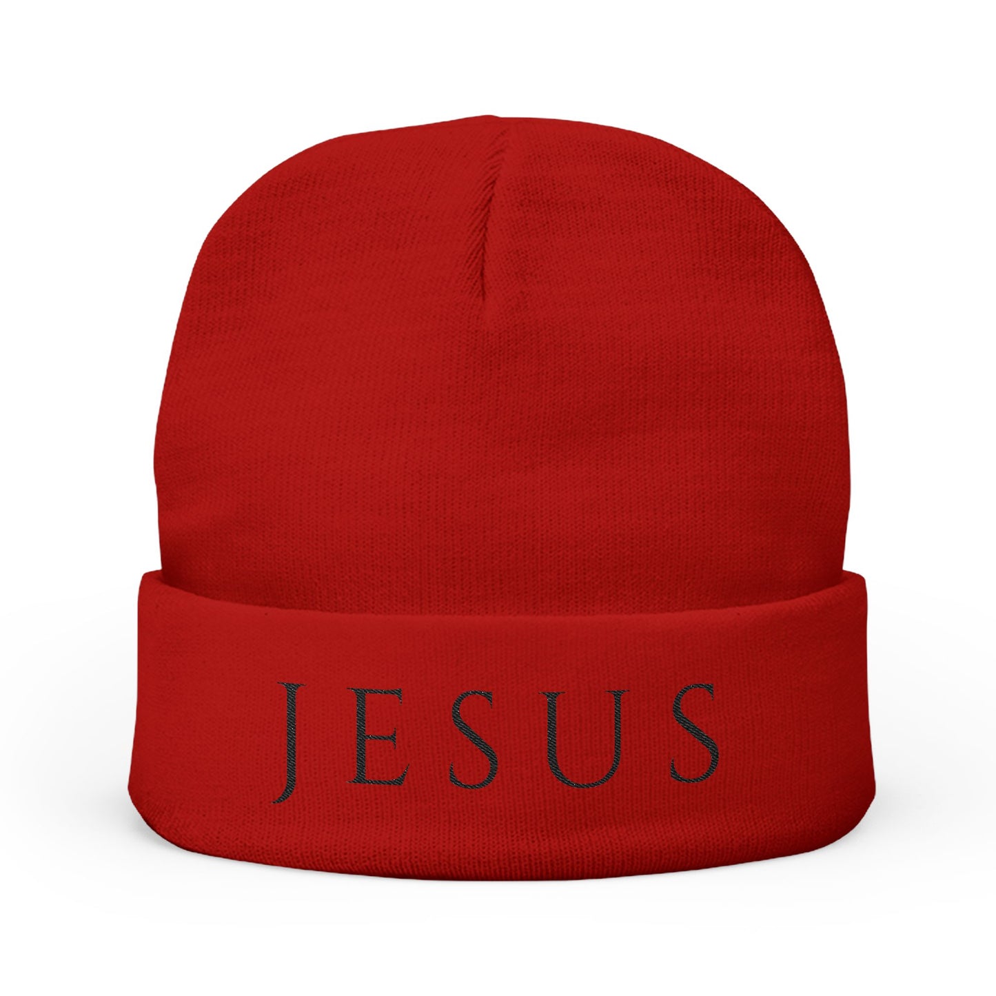 "Jesus" Knit Beanie (Embroidery)