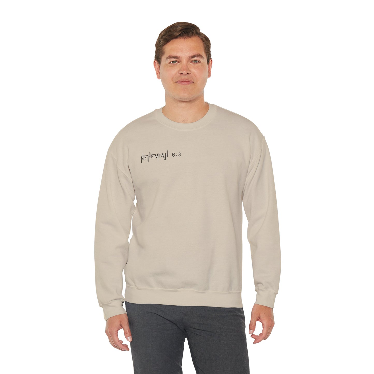 Nehemiah 6:3 Crewneck Sweatshirt - Christian Biblical Value