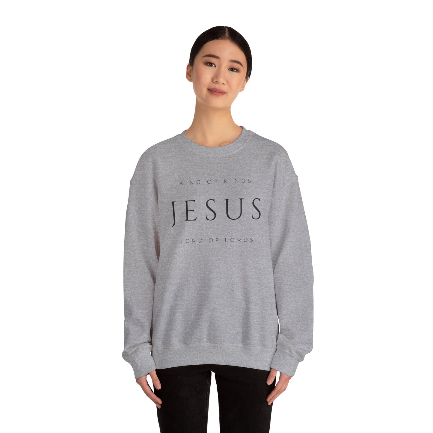 Christian Crewneck Sweatshirt - King of Kings, Jesus, Lord of Lords