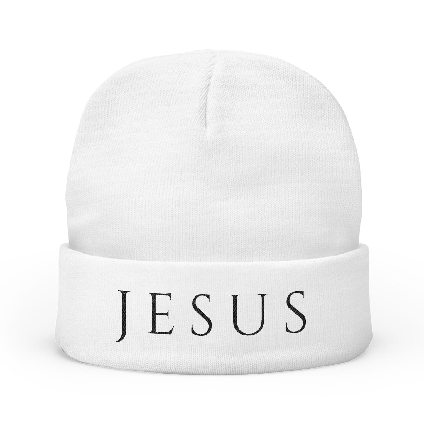 "Jesus" Knit Beanie (Embroidery)